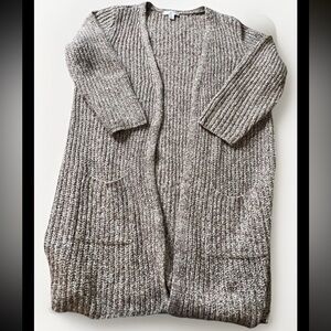 CJ Banks Knit Long Cardigan  Womens 2x Thick Chunky Heavy Brownish Multicolored